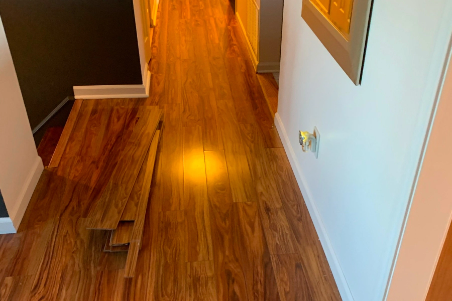 wooden flooring installation work